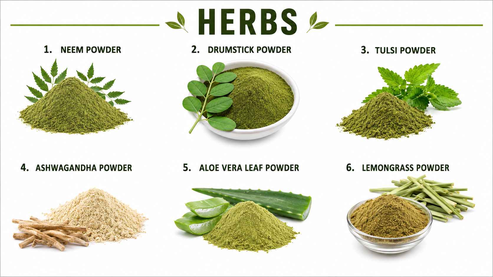 Dehydrated Herbal powder product